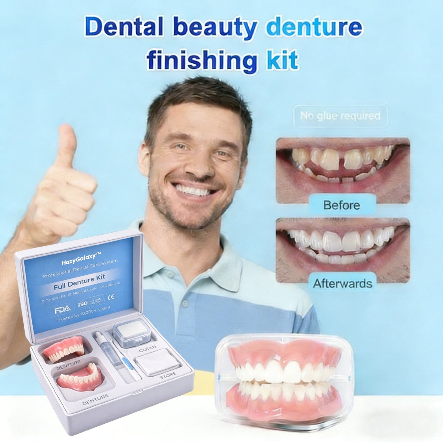 -🦷 HazyGalaxy™ Custom-Fit Dentures ⏰ ENDS TODAY   70% OFF | Smile with Confidence