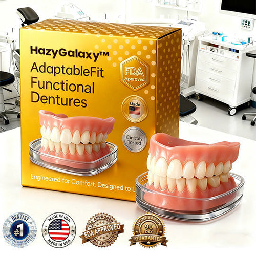 🌎Limited-Time Sale Ends Easter! ⏰HazyGalaxy™ Medical Full Denture with Strong Suctiond🦷